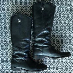 Frye Melissa Button Boot in Black